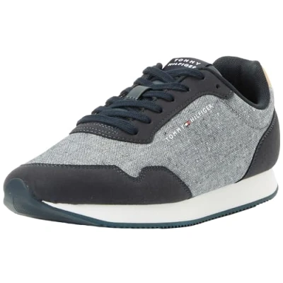 Imagen de Tommy Hilfiger Sneaker Runner para Hombre Zapatillas de Deporte, Azul (Desert Sky), 43 EU