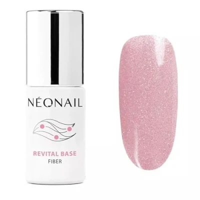 Imagen de NÉONAIL Pintauñas Semipermanentes 7,2 ml Base Coat Semipermanente Revital Fiber Blinking Cover Pink Esmaltes Para Uñas Gel Manicura Esmalte UV LED