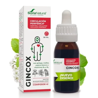 Imagen de Soria Natural Composor 41 Ginkgo Complex Soporte de Memoria y Concentración, Activa la Circulación Propiedades Antioxidantes Biloba Suplemento Cerebral Botella 50ml