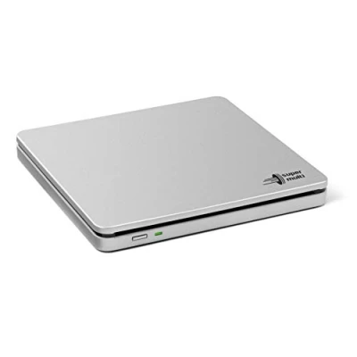 Imagen de Hitachi LG GP70 External DVD Drive, Slim Portable Player/Writer for Laptop, Desktop PC, USB 2.0, Windows and Mac OS Compatible, M Disc Support, 8x Read/Write Speed Silver