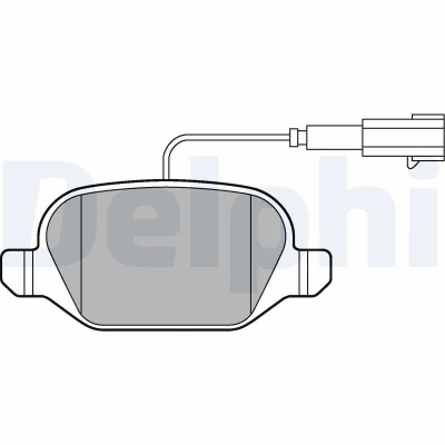 Imagen de DELPHI LP2302 Juego de pastillas freno con contacto avisador desgaste Chapa antichirridos accesorios ABARTH: 500 / 595 695 Hatchback