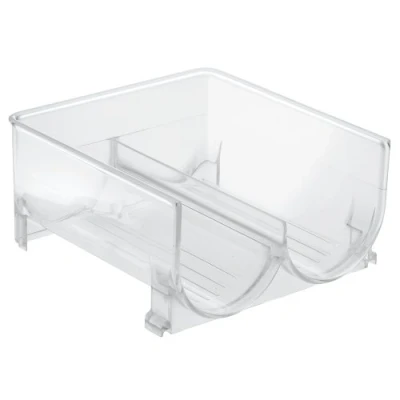 Imagen de iDesign Fridge/Freeze Binz botellero de vino para 2 botellas, estante apilable en plástico, frigorífico, transparente