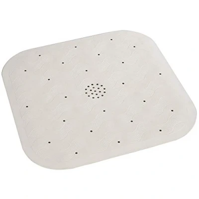 Imagen de Maximex Alfombra de ducha caucho natural beige, con ventosas en la parte inferior, lavable a máquina 40 C, dimensiones (ancho x alto fondo): 45 1,6 cm