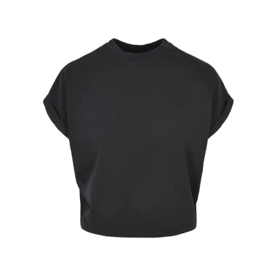 Imagen de Urban Classics Ladies Short Pigment DYE CUT ON Sleeve TEE Camiseta básica, Mujer, Talla: Medium, Schwarz