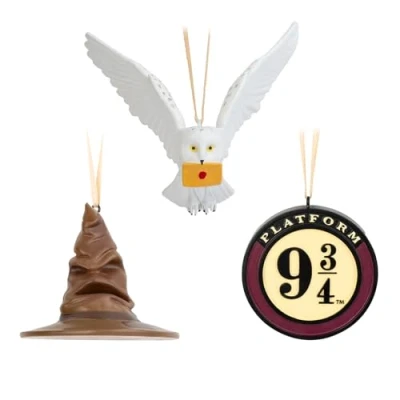 Imagen de Grupo Erik Set Adornos Navidad Harry Potter Pack árbol de Navidad, 3 Figuras Diferentes Decoración Merchandising Oficial