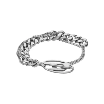 Imagen de Diesel OVAL LOGO Pulsera silvercoloured, Hombre, Talla: One Size, Silver coloured