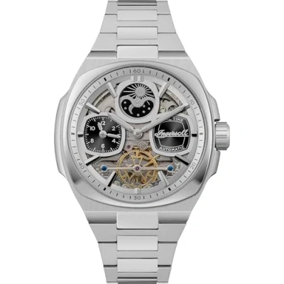Imagen de Ingersoll Reloj automático The Spirit para Hombre de 46,7 mm con Esfera Plateada y Correa Acero Inoxidable I15802