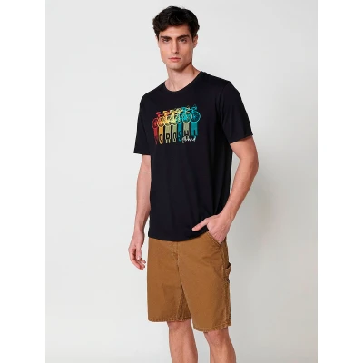 Imagen de Camiseta de Hombre Algodón con Estampado Bicicletas Color Negro