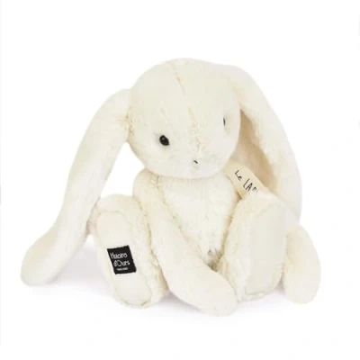 Imagen de HISTORIRE D&#039;OURS Peluche de Conejo Blanco Colección Le 32 cm Muy Suave para los Abrazos Orejas largas acariciar Idea Regalo cumpleaños niños y Doudou bebé