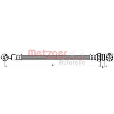 Imagen de METZGER 4111030 Latiguillos de Freno 267 Banjo w/ bolt, M10x1 HYUNDAI: Atos