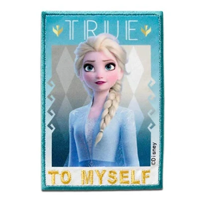Imagen de Mono Quick Parche de Frozen Disney 2 Elsa Frozen, para planchar, parches, tamaño: 8 x 5,5 cm