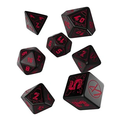 Imagen de Q Workshop CPU06 Cyberpunk RPG Red Dice Set (7), 2,4 x 16,4 10,4 cm