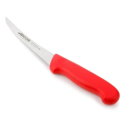 Imagen de Arcos Serie 2900 Cuchillo Deshuesador Curvo Semiflexible Hoja de Acero Inoxidable NITRUM 140 mm Mango inyectado en Polipropileno Color rojo