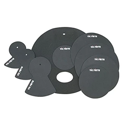 Imagen de Vic FIrth Práctica silenciosa Kit de Silenciador para tambores Tamaños diámetro: 12, 13, 14, 16&quot;, 22&quot;, HiHat and Platillos (x2)