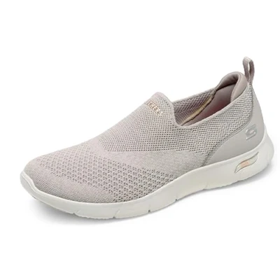 Imagen de Skechers 104164 TPE, Zapatillas Hombre, Taupe Heathered Knit/Peach Trim, 35.5 EU