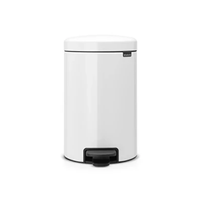 Imagen de Brabantia NewIcon Cubo de Basura Pedal 12 litros, Color Blanco
