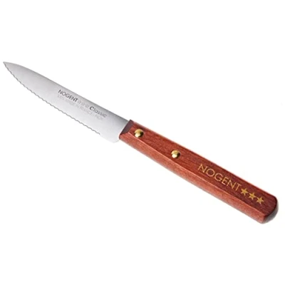 Imagen de Nogent 02001B Couteau d&#039;Office 3 Etoiles Cuchillo con Muescas y Mango de Madera