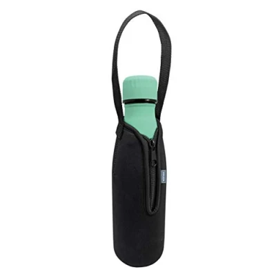 Imagen de NERTHUS Bolsa de Neopreno para Botellas Doble Pared, Acero Inoxidable, Negro, 7,5 x 21 cm