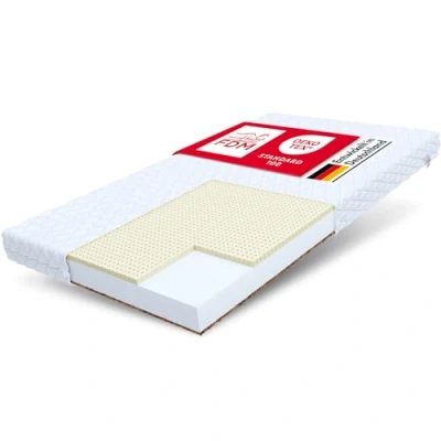 Imagen de FDM PIKOLO Colchón de Espuma, Polyester, Blanco, 80 x 160 cm