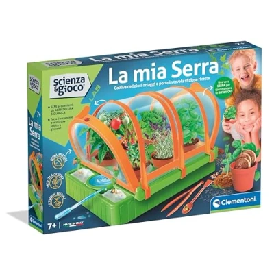 Imagen de Clementoni Juego Lab Jardín Botánico, Invernadero Infantil, Kit Plantas para Cultivar, Laboratorio Científico 7 Años, Experimentos Ciencias, en Italiano, Made in Italy, 19393, Multicolor