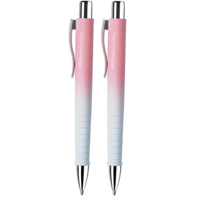 Imagen de FABER CASTELL 205216 Bolígrafo Poly Ball Sunset, 2 piezas, con recambio XB reemplazable, a prueba de documentos