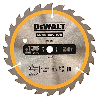 Imagen de DeWalt dt1947 circular hoja batería 136/10 mm 24 WZ, 1 unidad