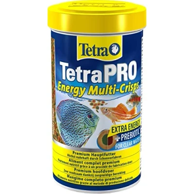 Imagen de TetraPRO Energy Multi Crisps Alimento completo, mejora la vitalidad de los peces, lata 500 ml