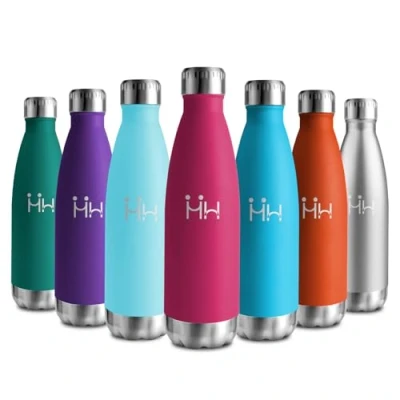 Imagen de Botella Termica 500ml, Agua Acero Inoxidable Doble Pared, Cantimplora sin BPA, A Prueba de Fugas, Garrafa para Niños, Adultos, Oficina, Escuela, Senderismo, Deporte, Viajes