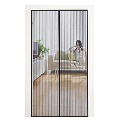 Imagen de Mycarbon Mosquitera para puerta de ventana (90 x 230 cm, malla ultrafina, cierre automático, mosquitero, magnética, cortina antimosca, antiinsectos, con cinta adhesiva, color