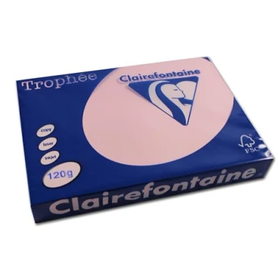Imagen de Clairefontaine Trophée 1210C Resma de papel, 250 hojas, A4, 21 x 29.7 cm, color rosa