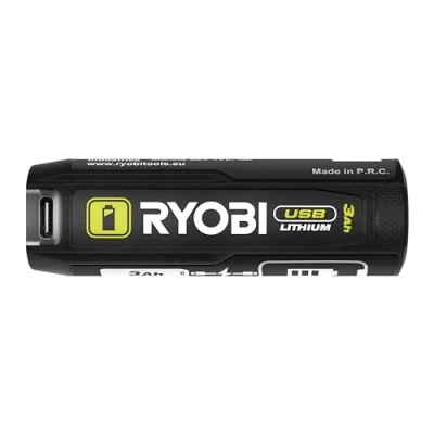 Imagen de RYOBI batería USB de litio (4 V, 3,0 Ah, compatible con la gama y útil como externa, viene cable C RB4L30