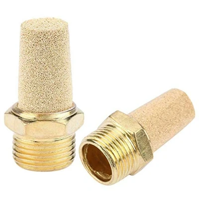 Imagen de silenciador neumático 1/2&quot; BSP macho rosca de escape latón controlador velocidad flujo aire (paquete 2)