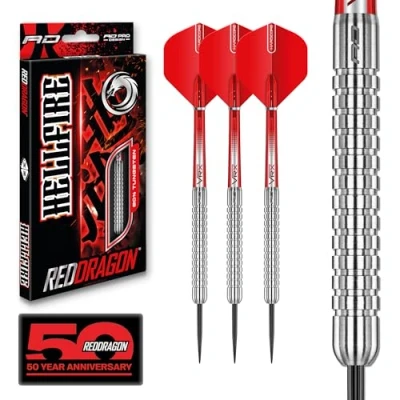 Imagen de RED DRAGON Hell Fire A: 24g Dardos de Tungsteno Punta Acero con Plumas y Eje