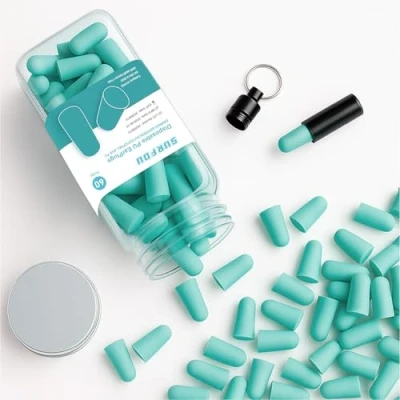 Imagen de SURFOU Tapones Oidos Ruido Dormir, 60 Pares Espuma Sleeping Tapon, Earplugs Insonorizados Suaves, Tampones Ouvido con Protección Caja Auditiva Ronquidos Trabajo Sleep