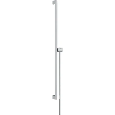 Imagen de hansgrohe Unica S Puro, barra de ducha, ducha pared 90cm con flexo Isiflex 160cm y Easy Slide soporte cromo