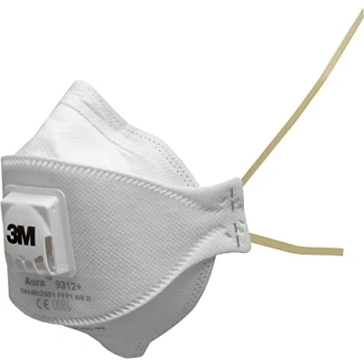 Imagen de 3M Aura Mascarilla para partículas, FFP1, con válvula, 9312+, 10 máscaras por paquete, Blanco, Talla única
