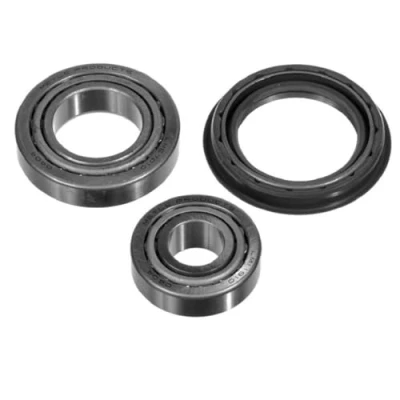 Imagen de MEYLE 714 500 0003 Juego de cojinete rueda eje delantero, ambos lados con accesorios ORIGINAL Quality 59 Rodamiento rodillos cónicos