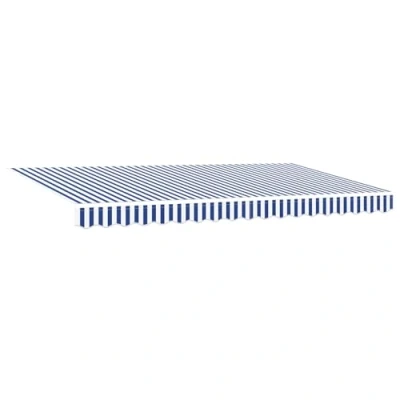 Imagen de vidaXL Tela de Repuesto para toldo 4x2 m en Azul y Blanco
