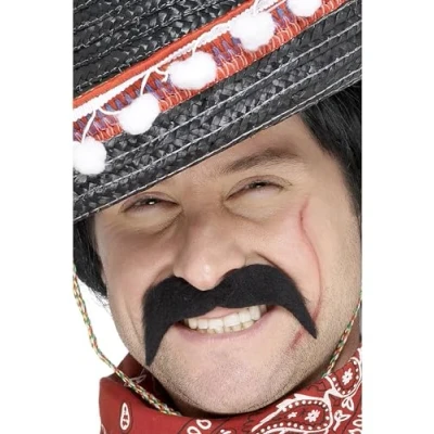 Imagen de Smiffys Bigote de bandido mexicano, autoadhesivo
