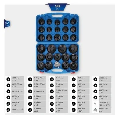 Imagen de KS TOOLS BT711050 Kit de llaves para filtro 30 10 (3/8&quot;) cuadrado 5720