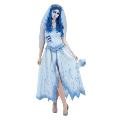 Imagen de Smiffys Corpse Bride, disfraz de Emily, Vestido y cinta para la cabeza con velo