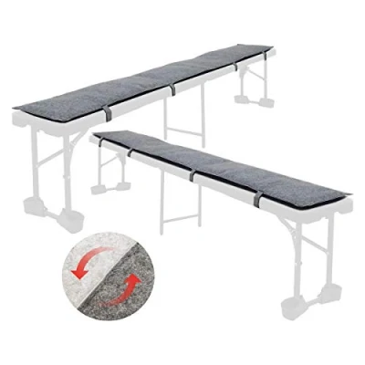 Imagen de DuneDesign 2X Cojín de Fieltro para Banco Cerveza 180 x 28 2cm Juego Almohadas Reversibles
