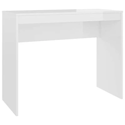 Imagen de vidaXL Escritorio Contrachapada Mobiliario Oficina Decoración Diseño Sencillo Elegante Funcional Práctico Compacto Versátil Blanco Brillo 90x40x72cm