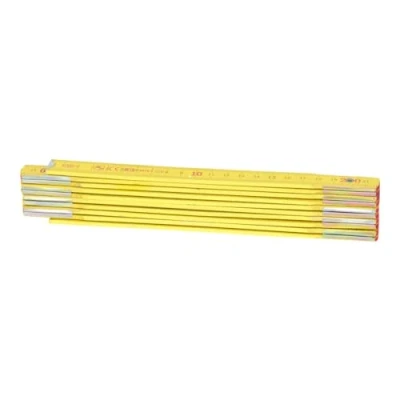 Imagen de KS Tools 300.0060 Regla plegable de madera, amarilla, 2 m