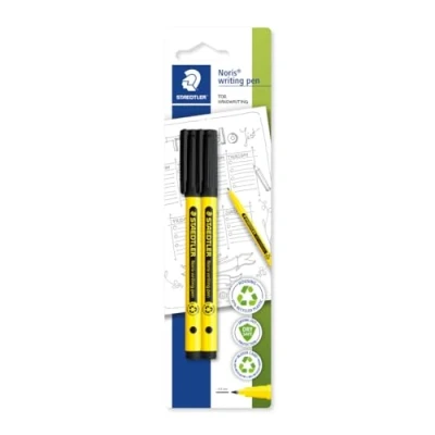 Imagen de STAEDTLER 307 9 BK2 Noris Bolígrafo de escritura a mano, 2 unidades, color negro