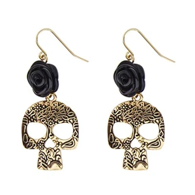Imagen de Widmann Pendientes calaveras negros día de los muertos