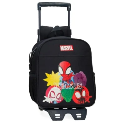 Imagen de Joumma Marvel Versus spidey Mochila Preescolar con Carro Negro 23x25x10 cms Poliéster 5,25L