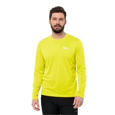 Imagen de Jack Wolfskin Sky Thermal L/S M Camiseta de Senderismo, Firefly, L para Hombre