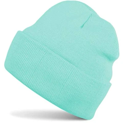 Imagen de styleBREAKER Unisex Beanie Gorro de Punto Unicolor, Fino Doble Punto, cálido Invierno 04024029, Color:Menta