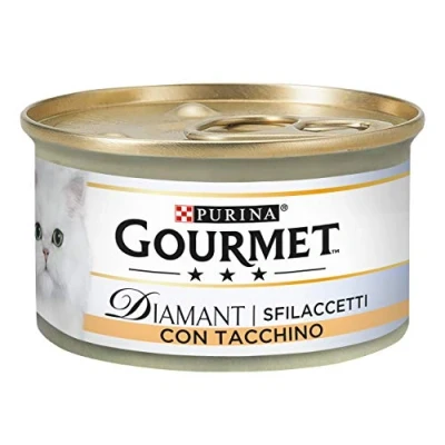 Imagen de Purina Gourmet Diamant Comida húmeda para Gatos con Pavo, 24 latas de 85 g